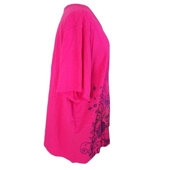 Liz & Me for Catherines Floral Print Tee (Size 4X) - Picture 2 of 8